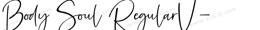 Body Soul RegularV字体转换